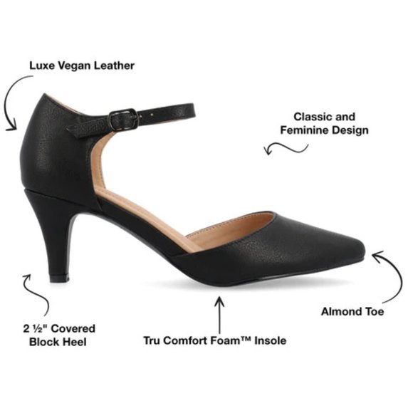 Journee Collection Bettie Tru Comfort ALMOND Toe Mid Heel Pumps Grey 9 NWOB - Picture 14 of 14